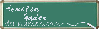 Aemilia Hader Visitenkarte